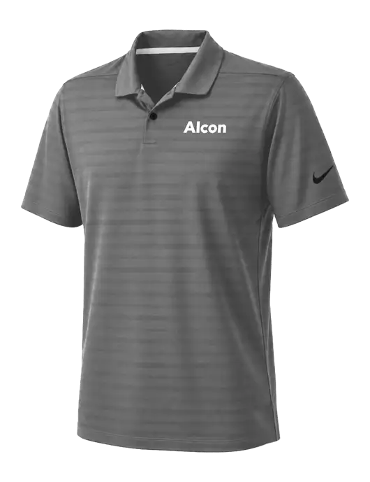 Nike Dark Medium Grey Dri-FIT Vapor Jacquard Polo w/Alcon Logo