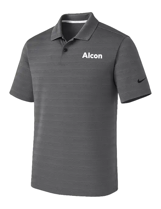 Nike Dark Medium Grey Dri-FIT Vapor Jacquard Polo w/Alcon Logo