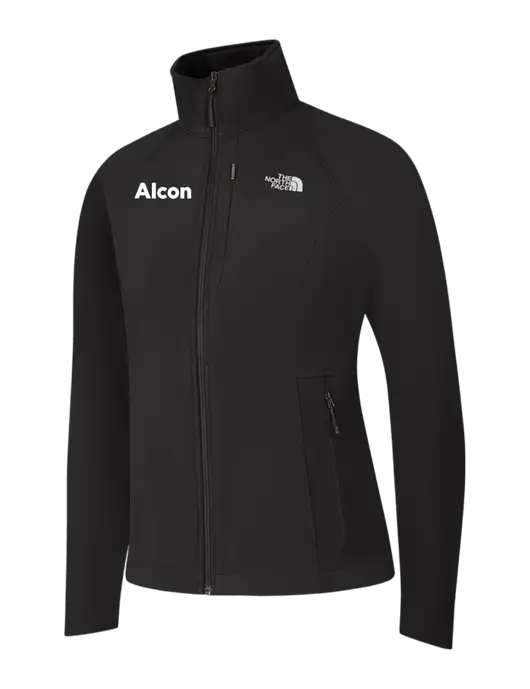 North Face Womens Black Apex Barrier Soft Shell Jacket  w/Alcon Logo