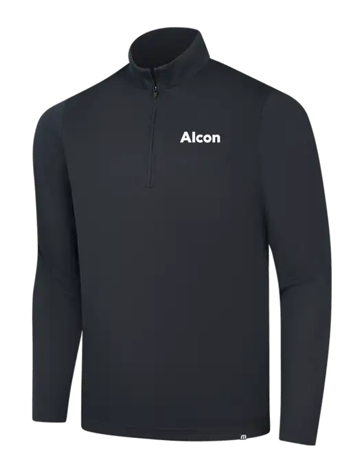 TravisMathew Black Coveside ¼-Zip w/Alcon Logo