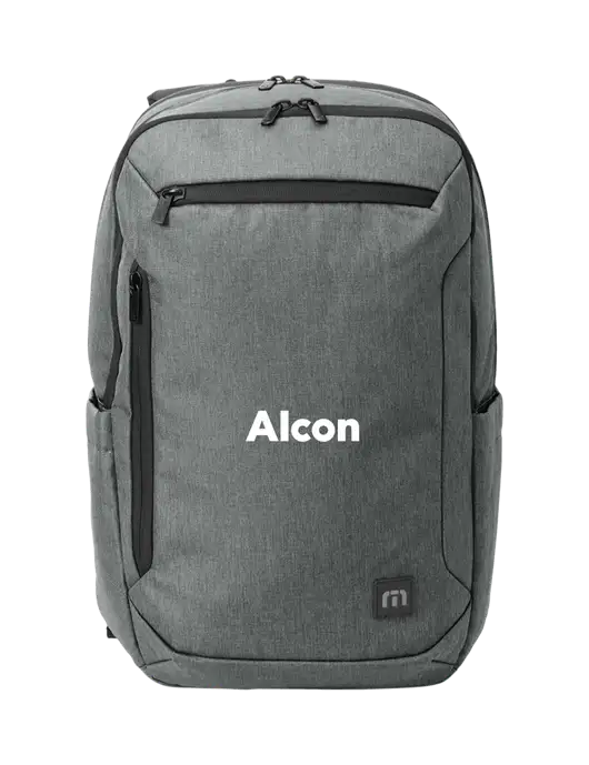TravisMathew Medium Grey Heather Duration Backpack w/Alcon Logo