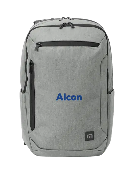 TravisMathew Light Grey Heather Duration Backpack w/Alcon Logo