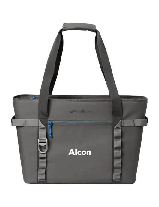 Eddie Bauer Dark Medium Grey/Royal Max Cool Tote Cooler  w/Alcon Logo