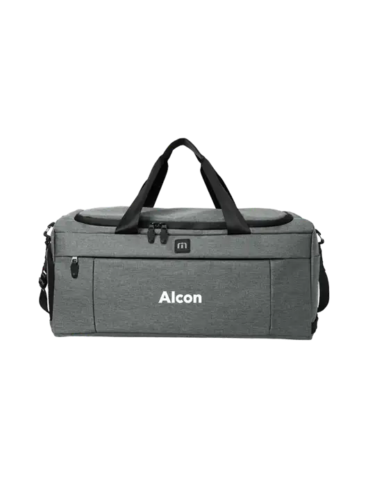 TravisMathew Dark Grey Heather Duration Duffel w/Alcon Logo