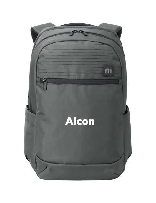 TravisMathew Dark Medium Grey Approach Backpack w/Alcon Logo