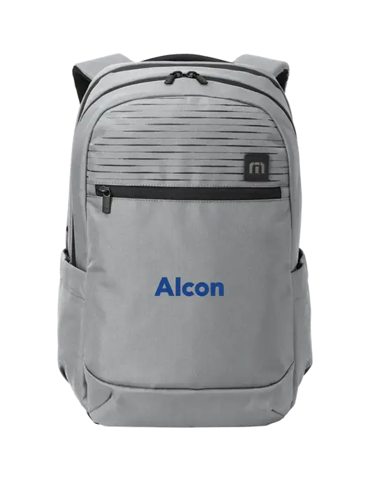TravisMathew Light Grey Approach Backpack w/Alcon Logo