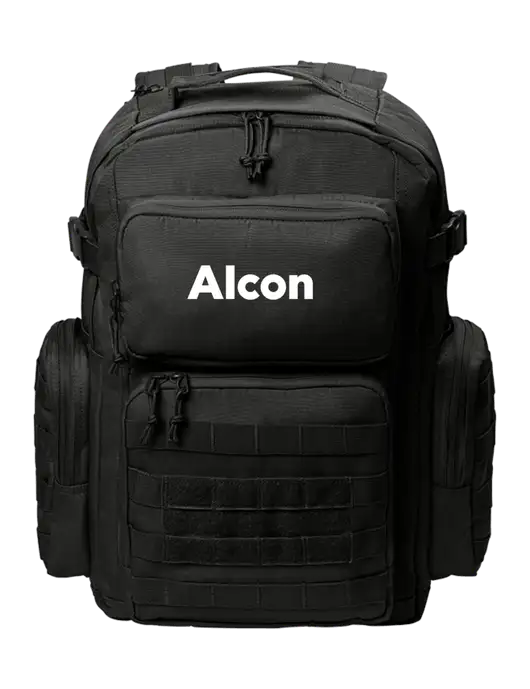 CornerStone Black Tactical Backpack w/Alcon Logo