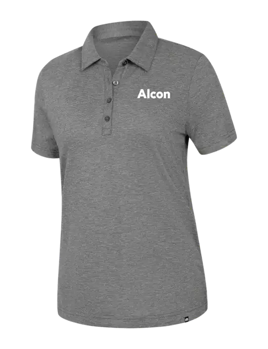 TravisMathew Womens Dark Grey Heather Sunnyvale Polo w/Alcon Logo