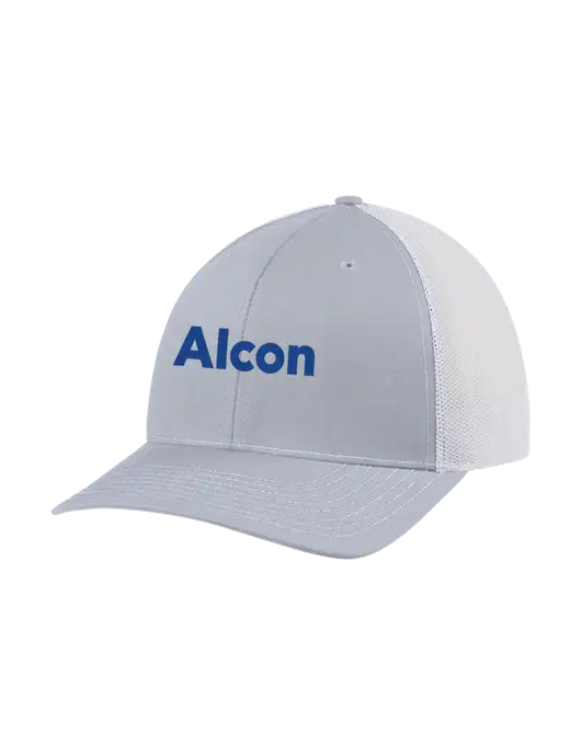 Richardson Adjustable Snapback Original 112 Trucker Cap Light Heather Grey w/White Mesh w/Alcon Logo