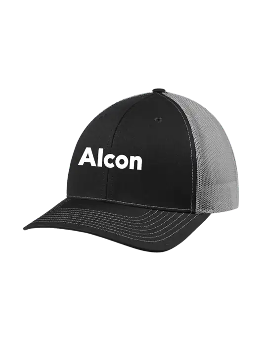 Richardson Adjustable Snapback Original 112 Trucker Cap Black w/Charcoal Mesh w/Alcon Logo