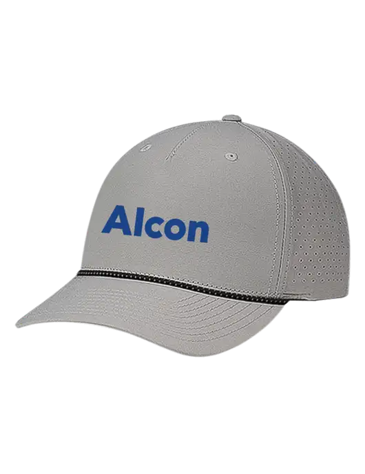 Richardson Laser Perf Performance Light Grey/Black-Grey Rope Cap w/Alcon Logo