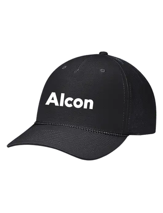 Richardson Laser Perf Performance Black/Black-Grey Rope Cap w/Alcon Logo
