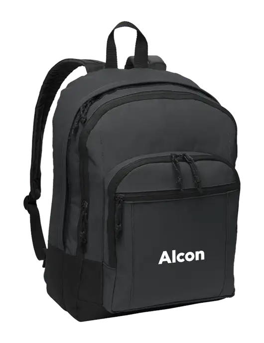 Dark Grey Essential Backpack w/Alcon Logo