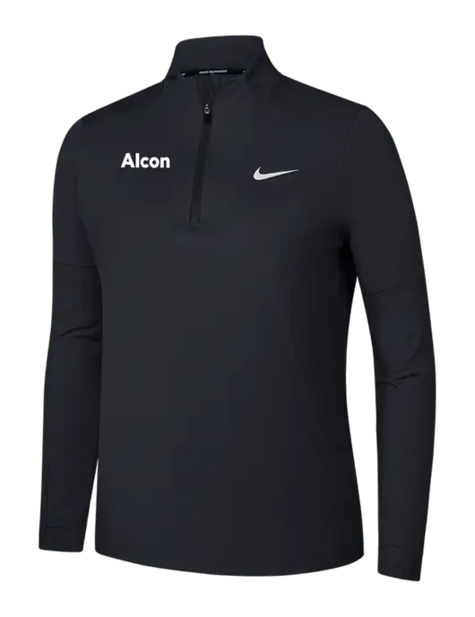 Nike Black Womens Dri-FIT Element 1/2-Zip Pullover w/Alcon Logo