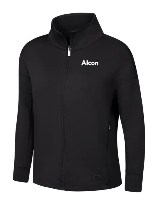 OGIO Womens Black Transcend Full-Zip w/Alcon Logo