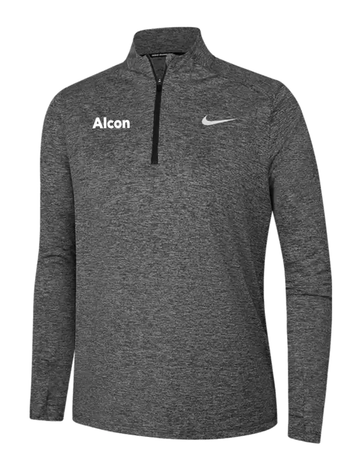 Nike Black Heather Womens Dri-FIT Element 1/2-Zip Pullover w/Alcon Logo