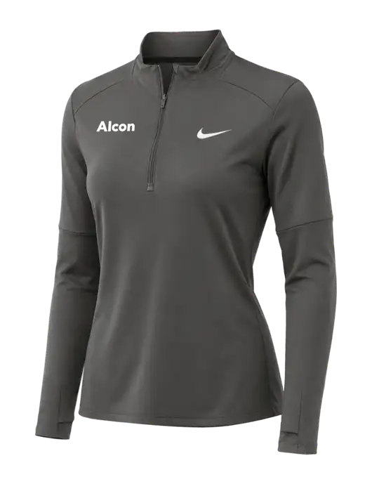 Nike Dark Grey Womens Dri-FIT Element 1/2-Zip Pullover w/Alcon Logo