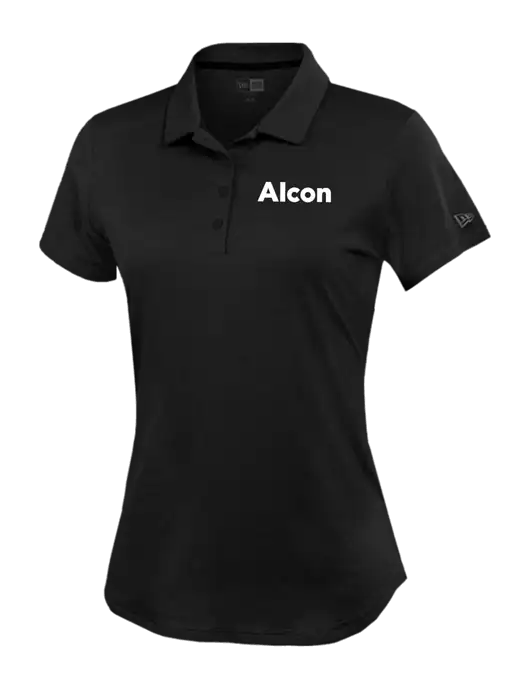 New Era Womens Power Black Polo w/Alcon Logo
