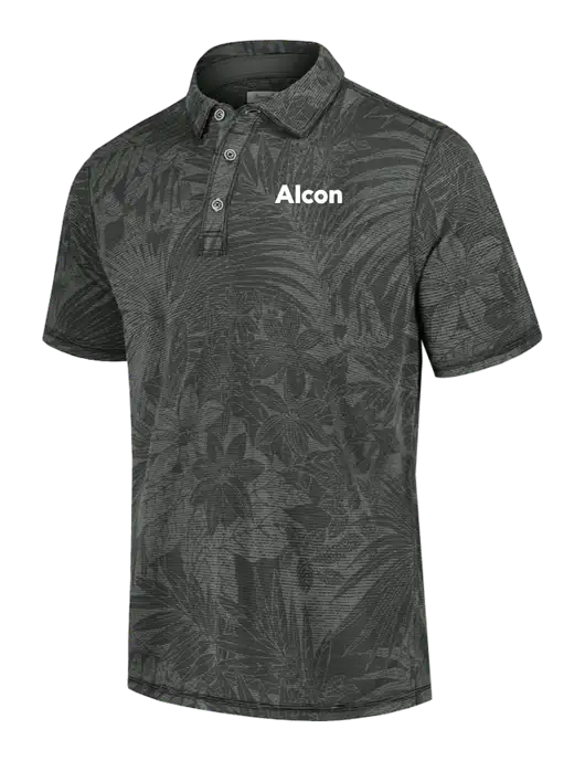 Tommy Bahama Dark Grey Santiago Paradise Polo w/Alcon Logo