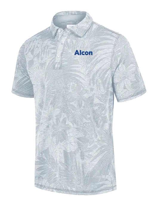 Tommy Bahama Light Grey Santiago Paradise Polo w/Alcon Logo
