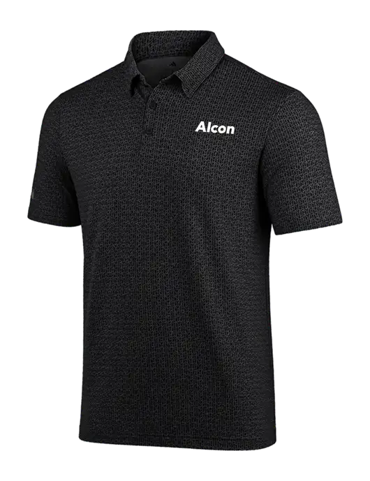 Adidas Black Printed Blend Polo w/Alcon Logo