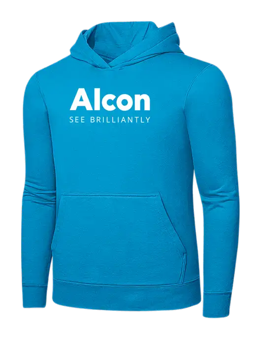 Sapphire 7.8 oz Ring Spun Hooded Sweatshirt w/Alcon Logo