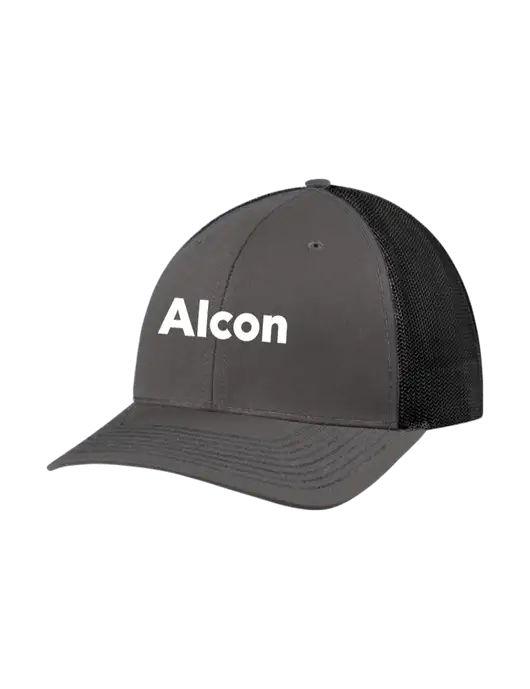 Richardson Adjustable Snapback Original 112 Trucker Cap Dark Grey w/Black Mesh w/Alcon Logo