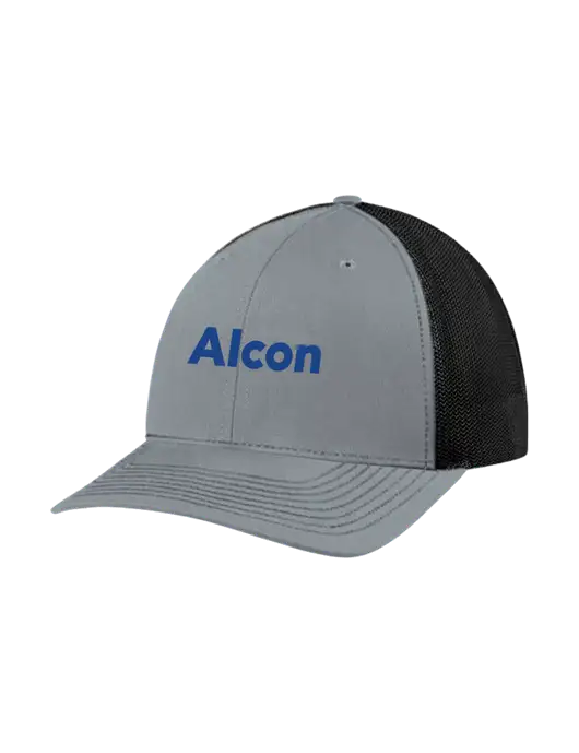 Richardson Adjustable Snapback Original 112 Trucker Cap Heather Grey w/Black Mesh w/Alcon Logo