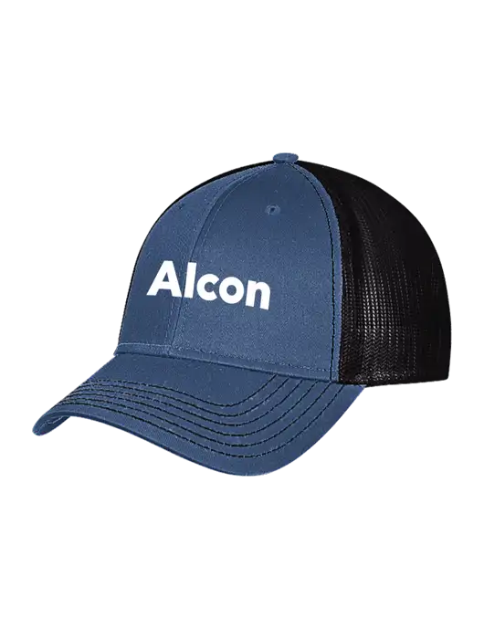 Dark Royal/Black Mesh Trucker Cap Snap Back w/Alcon Logo