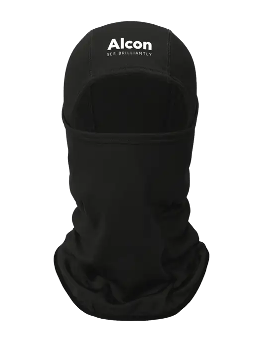 Black CornerStone Smooth Fleece Face Mask w/Alcon Logo