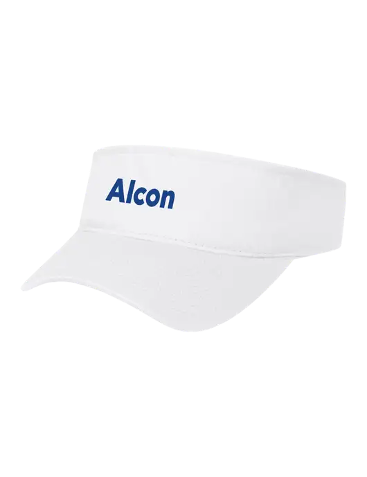 White Cap Visor w/Alcon Logo