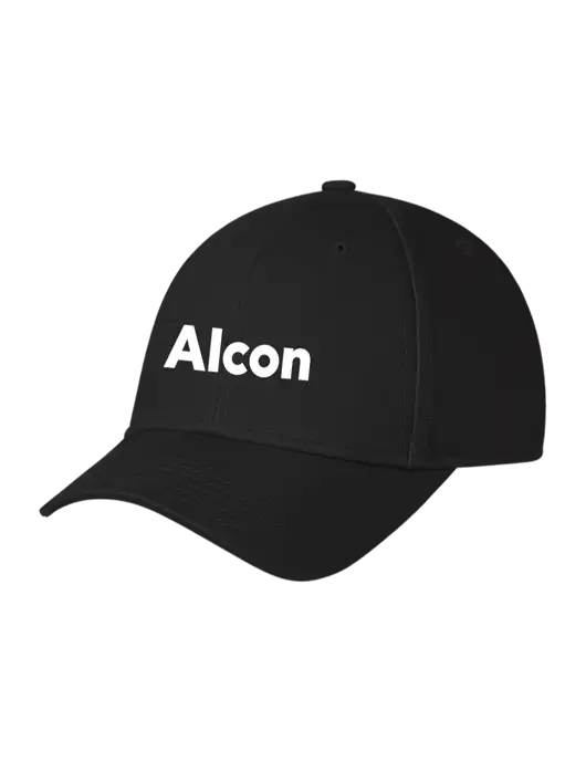 Black Structured Cap Hook & Loop w/Alcon Logo