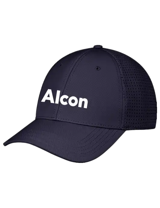 Navy Performance Stretchable Cap Hook & Loop w/Alcon Logo