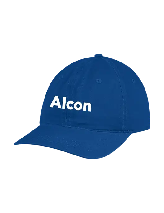 Garment Washed Unstructured Twill Royal Cap w/Alcon Logo
