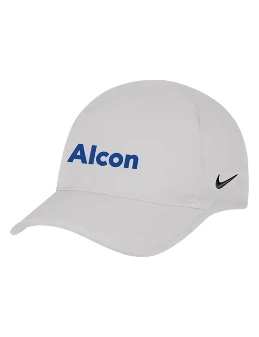 Nike White Featherlight Cap w/Alcon Logo