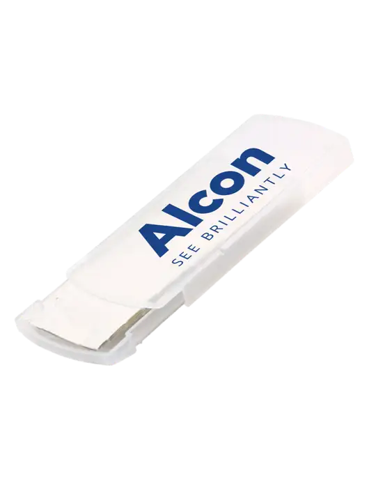 Slide Right Clear Bandage Dispenser w/Alcon Logo