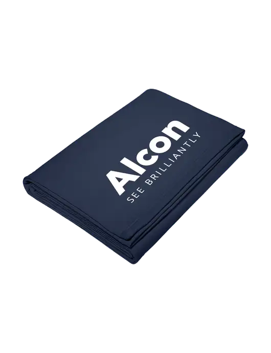 Core Navy Fleece Sweatshirt Blanket w/Alcon Logo