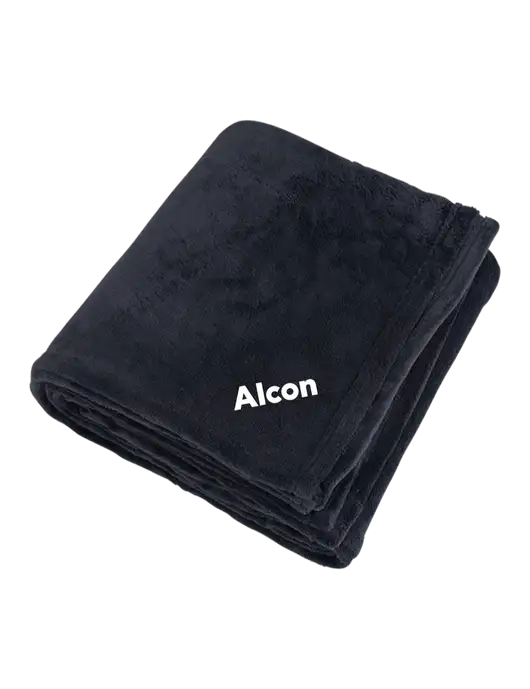 Mountain Lodge Black Blanket w/Alcon Logo
