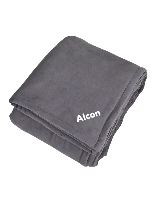 Mountain Lodge Hearth Grey Blanket  w/Alcon Logo