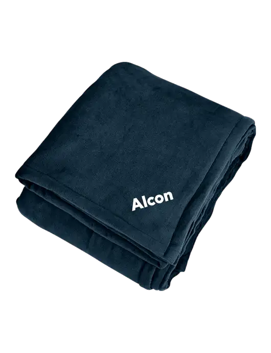 Mountain Lodge Navy Eclipse Blanket w/Alcon Logo