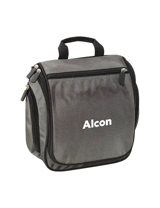 Hanging Deep Smoke Toiletry Kit  w/Alcon Logo