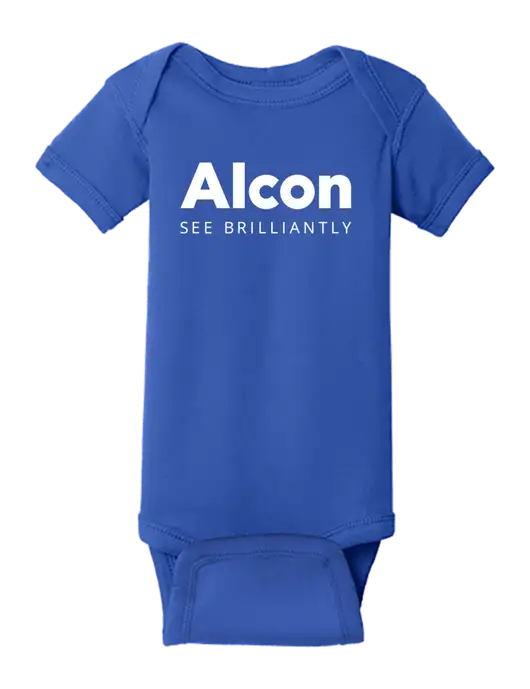 Rabbit Skins Royal Infant Short Sleeve Baby Rib Bodysuit w/Alcon Logo
