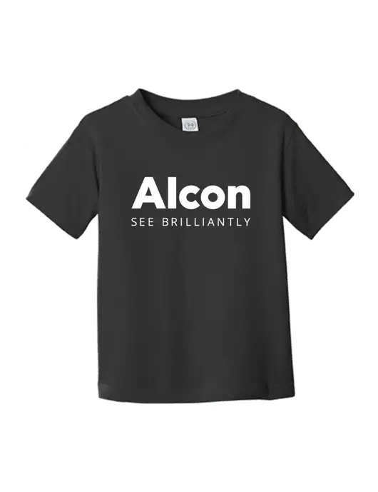 Rabbit Skins Black Toddler Fine Jersey Tee w/Alcon Logo