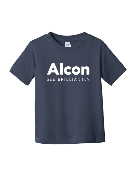 Rabbit Skins Navy Toddler Fine Jersey Tee w/Alcon Logo