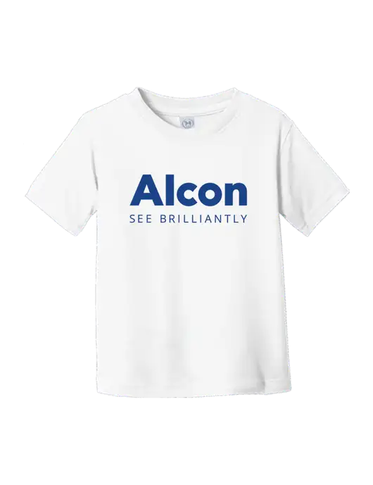 Rabbit Skins White Toddler Fine Jersey Tee w/Alcon Logo