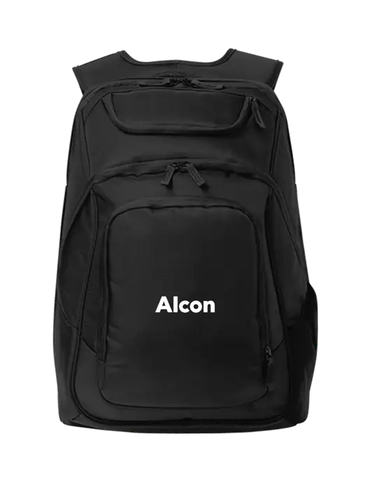 Executive Black Laptop Backpack w/Alcon Logo