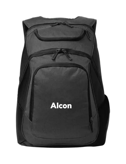 Executive Graphite Heather/Black Laptop Backpack w/Alcon Logo