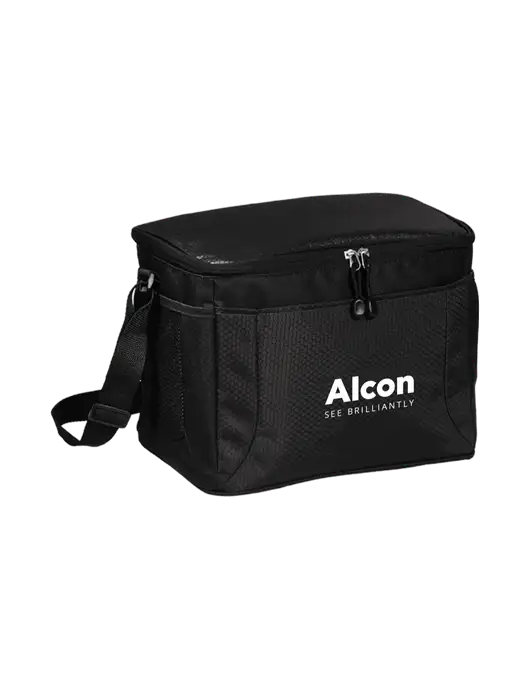 12 Can Black/Black Cube Cooler  w/Alcon Logo