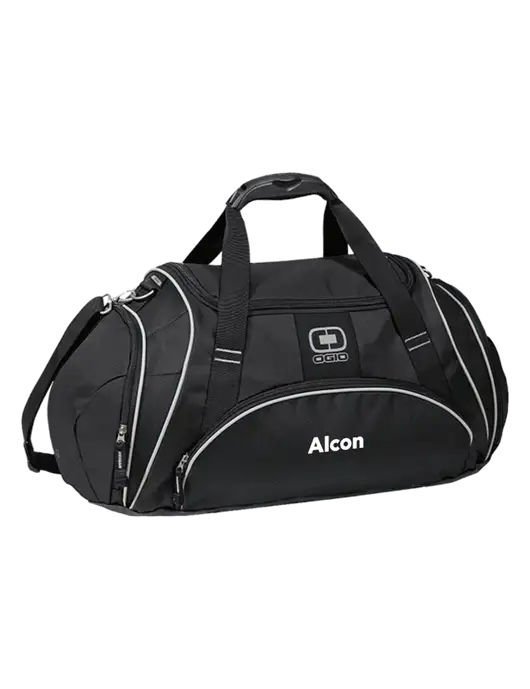 OGIO Black Crunch Duffel
 w/Alcon Logo