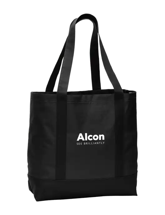 Carryall Black/Black Day Tote w/Alcon Logo